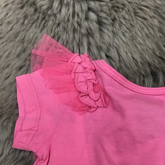 First Impressions | Infant Girl's T-shirt | Pink | Ruffle | 3-6 Months - Picture 3 of 4
